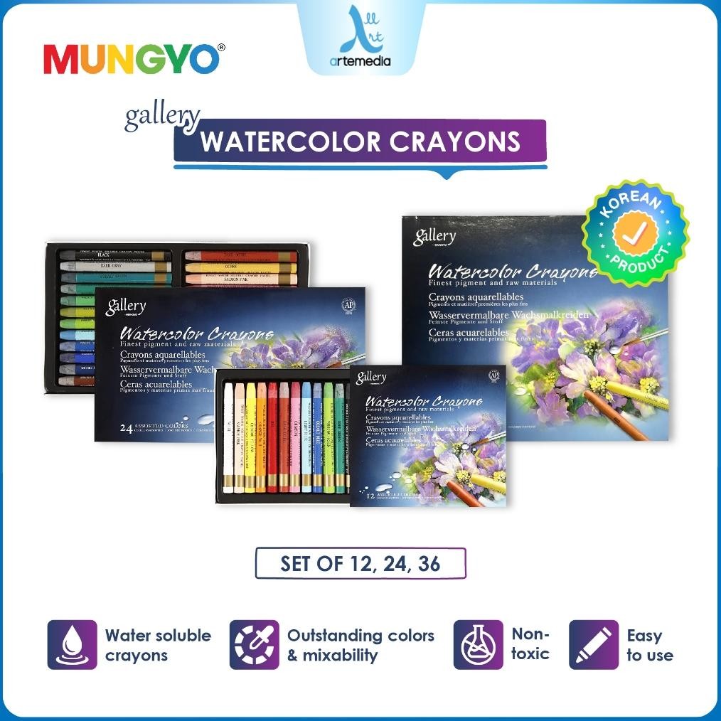 

LINDU Mungyo Gallery Watercolor Crayon Set Krayon Cat Air