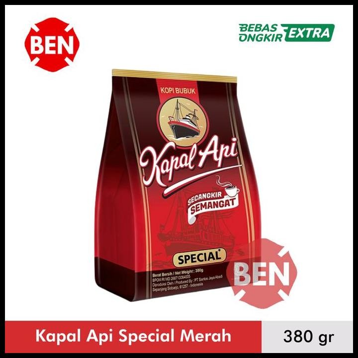

Terlaris Kopi Kapal Api Spesial Merah 380G 380Gr 380 G Gr Gram - Besar Jumbo Good Quality