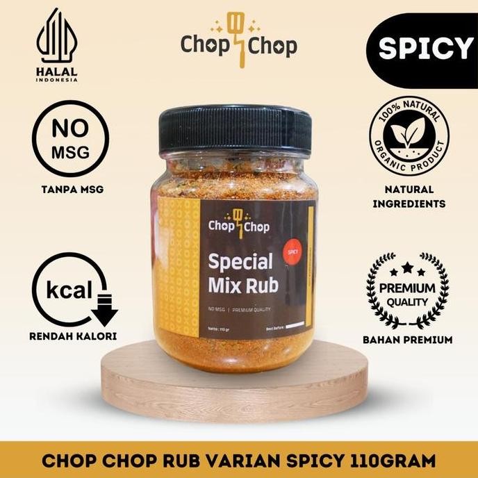 

Chop-chop Rub Spesial Mix Bumbu Marinasi Rendah Kalori (Untuk diet) LL