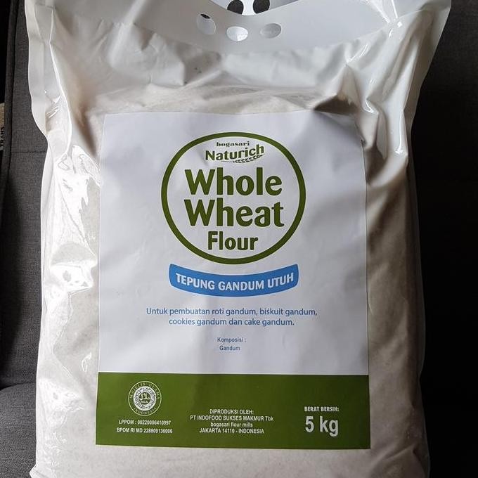 

Grosir Tepung Gandum Utuh/Whole Wheat Flour 5Kg/Naturich Bogasari