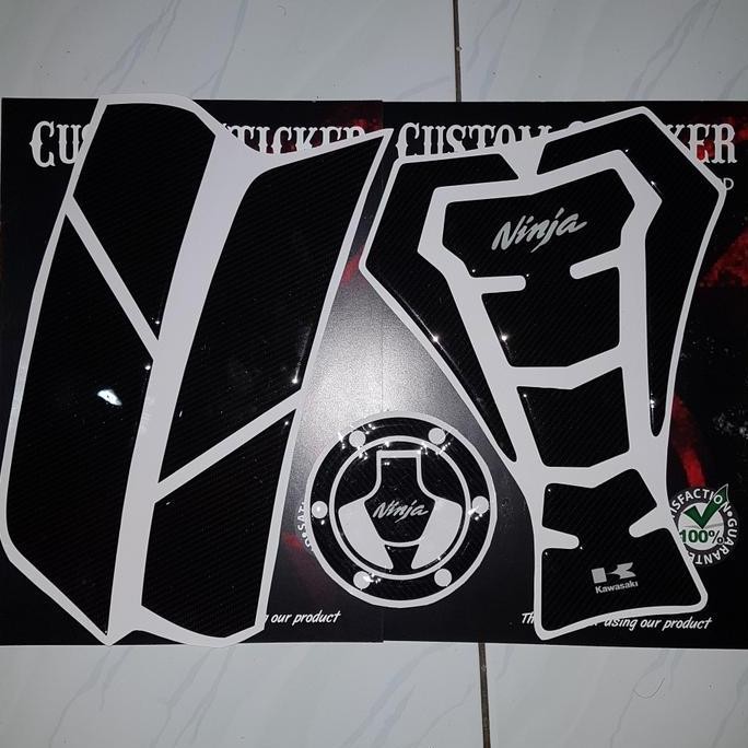 STICKER NINJA 250 MONO SL Z250SL TUTUP TANGKI SIDEPAD TANKPAD CARBON