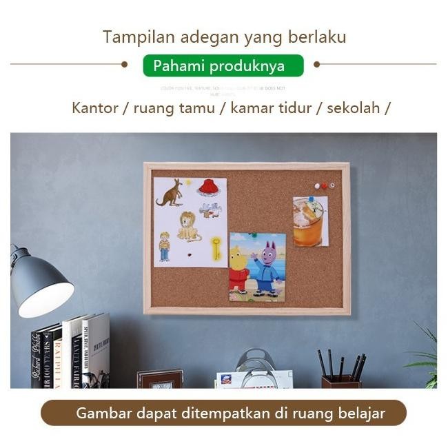 

MDF Board Mading kamar aesthetic 30x40 / 40x60 / 50x80 / 60x 100 dekorasi meja belajar Corkboard