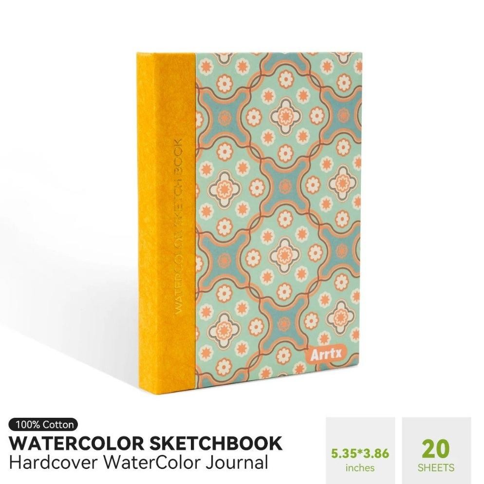 

LINDU Arrtx Watercolor Journal Sketchbook Hardcover 98x136mm