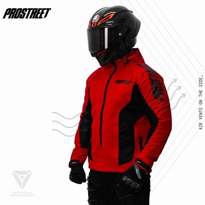 Spesial Jaket Motor Prostreet Atlas Red V2