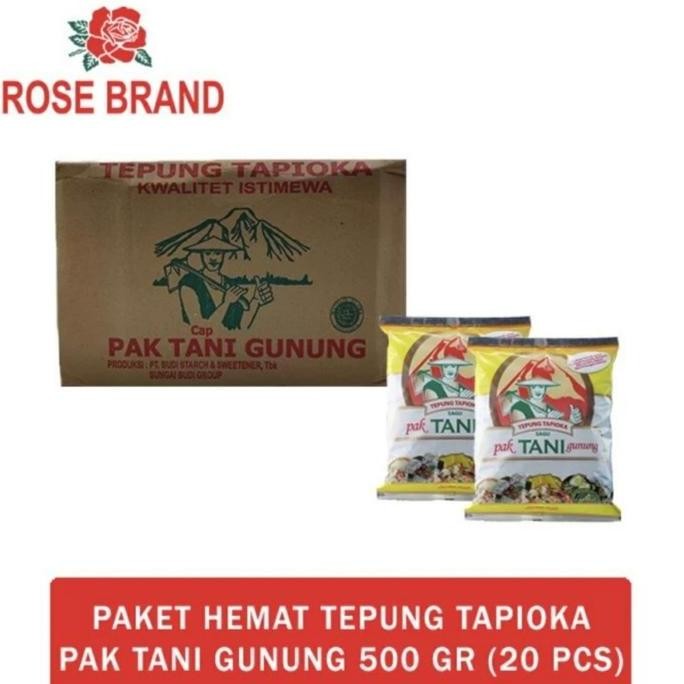 

Grosir Pak Tani Gunung Tepung Tapioka Sagu 500Gr Per Dus Isi 20 Gojek