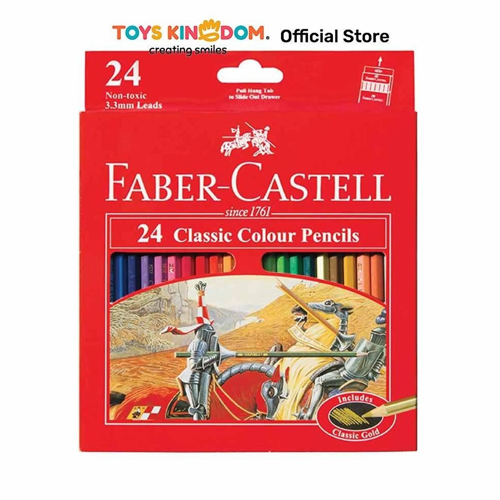 

LINDU Toys Kingdom Faber Castell Set 24 Pcs Pensil Warna Classic 115854 Color Pencil Alat Tulis Warna Warni Alat Mewarnai Perlengkapan Sekolah Anak Peralatan Menggambar