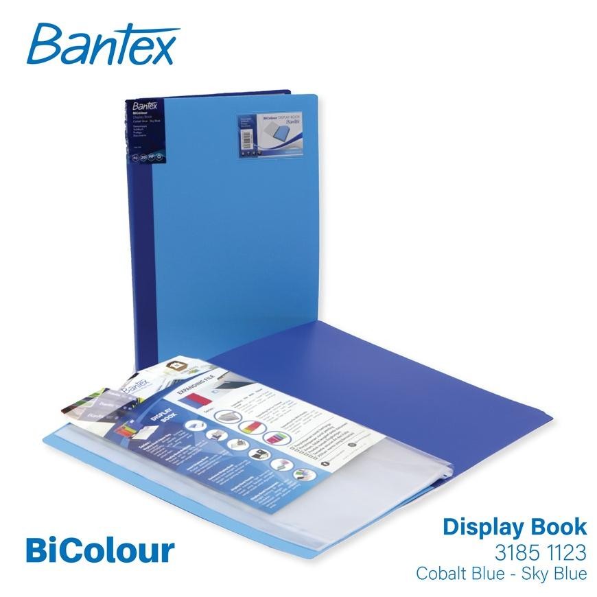 

LINDU Bantex BICOLOUR Display Book Folio 40 Pocket CobaltBlue SkyBlue - 3185 1123