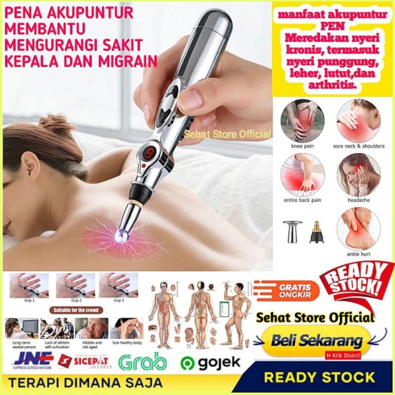 Alat Pijat Akupuntur Lestrik Pen Meridian Pena Elektrik Terapi Kesehatan Saraf Pereda Nyeri Leher Sa