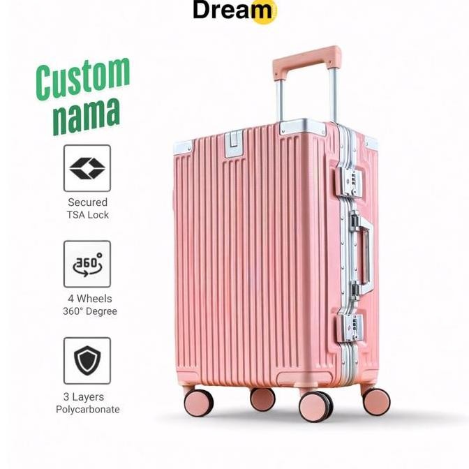 Sale Dream Koper 22 Inch 24 Inch Free Custom Nama & Logo Tsa Lock Roda 360 M101 Kabin