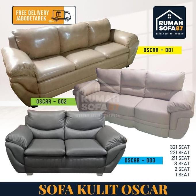 Terlaris Sofa Kulit Oscar Dacron 321 / Sofa Kulit / Sofa Dacron