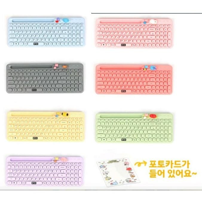 Multi Pairing Wireless Keyboard Bt21 Ori Korea Hangul Keyboard Kr