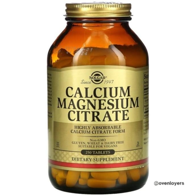 Solgar Calcium Magnesium Citrate 250 Tablets