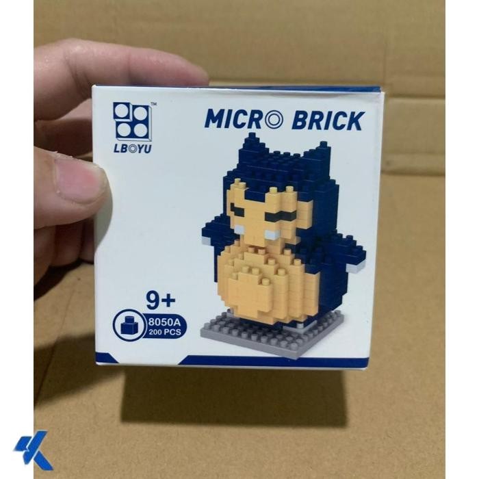 PROMO MURAH MAINAN BALOK POKEMON SNORLAX FIGURE PUZZLE BALOK SUSUN PUZZLE