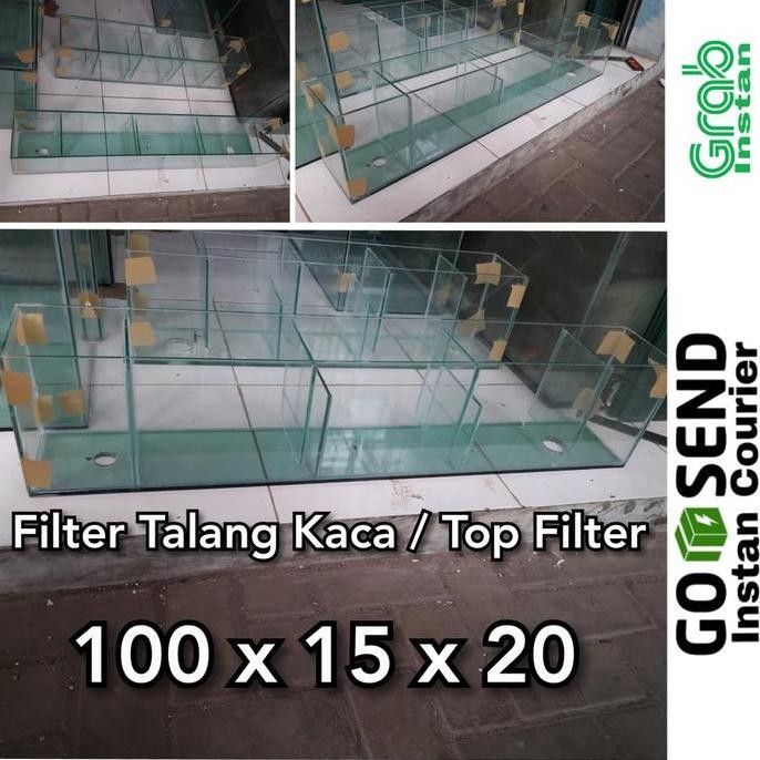 Terlaris Filter Talang Kaca Aquarium / Top Filter 100X15X20