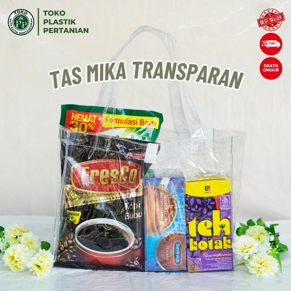 

Tas Mika Bening Transparan Souvenir Ulang Tahun Kue Lebaran Kado 1 Pcs (020) Spaylater 0%|Terlaris|Trend|Baru|Ready|Ready Stok|Stok|Viral|Trending|Stok Baru
