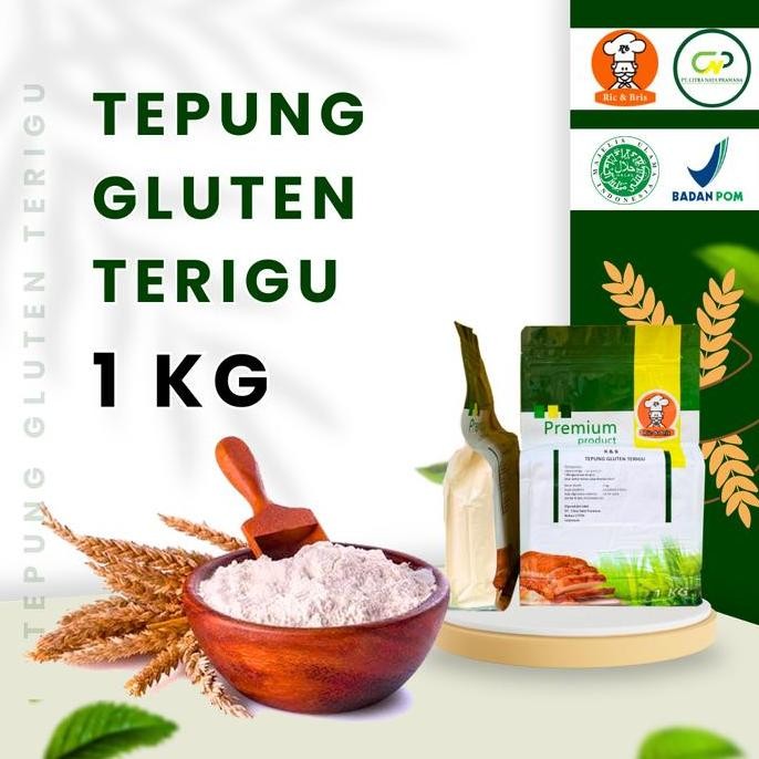 

Terlaris R&B Organic Vital Wheat Gluten 1Kg / Protein Tepung Gluten Organik