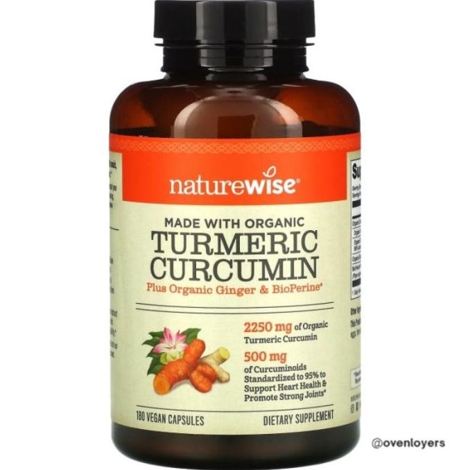 

Naturewise Organic Turmeric Curcumin 180 Capsules