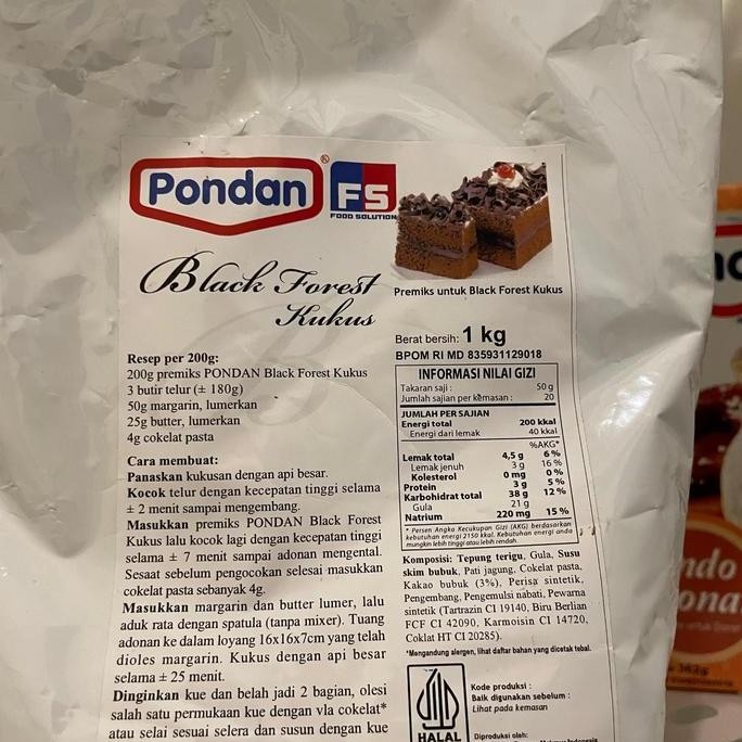

Terlaris Pondan Tepung Instan Black Forest Kukus 1Kg