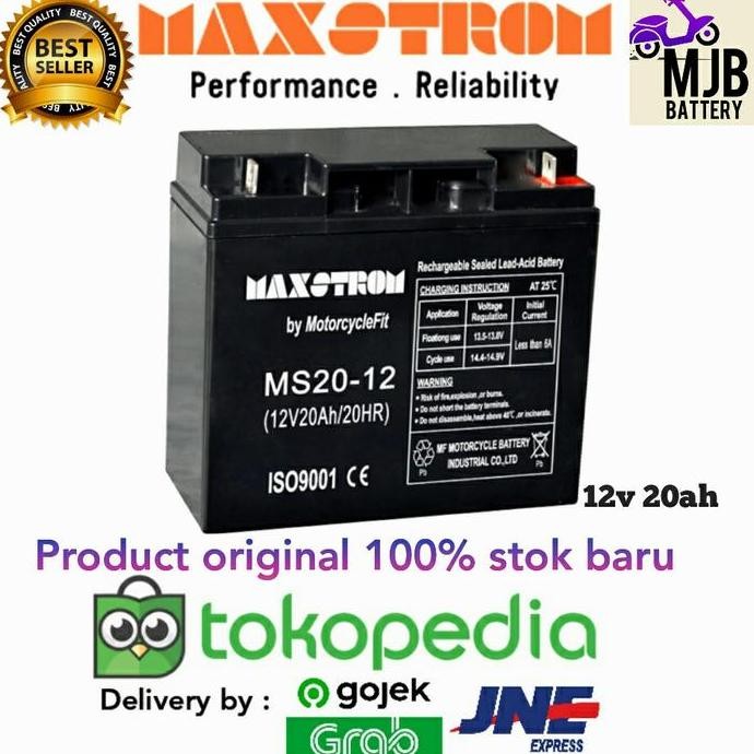 Aki Genset -Ups Maxstrom 12V 20Ah