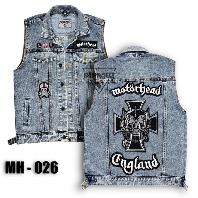 ready JAKET JEANS ROMPI/ROMPI PRIA/EMBLEM SUDAH DI JAHIT DESAIN CASUAL 99,9%