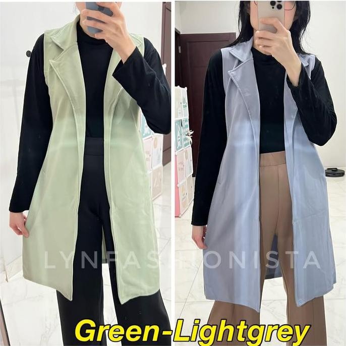 POCKET VEST BLAZER WANITA JUMBO DELIA OUTER FASHION MUSLIM KOREA STYLE