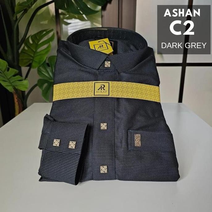 BAJU GAMIS FASHION MUSLIM PAKAIAN JUBAH PRIA ALRAZ MODEL ASHAN