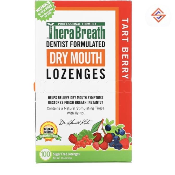 

Therabreath Dry Mouth Lozenges Sugar Free Tart Berry 100 Lozenges Original Produk