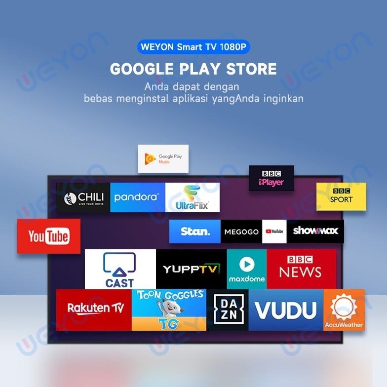 Weyon TV Android 32 Inch Smart TV LED Televisi Murah Youtube  Wifi