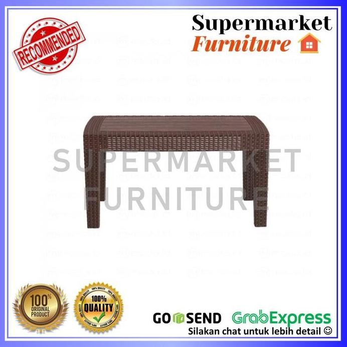 

Terlaris Meja Teras/Tamu/Sofa Plastik Anyaman Rotan Olymplast Ost R Coklat Tua
