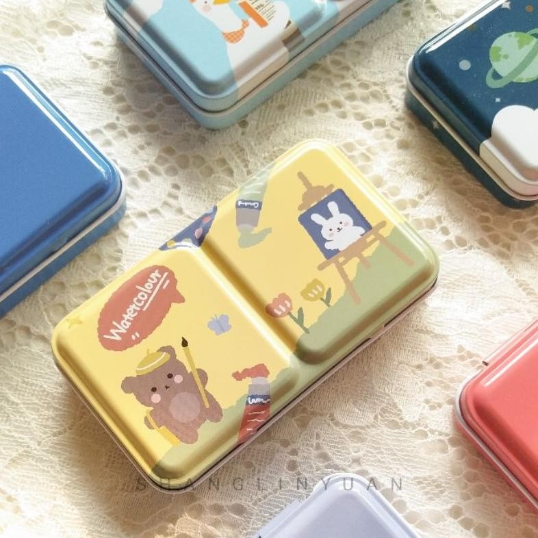 

KA Empty watercolor metal box tin case small 12