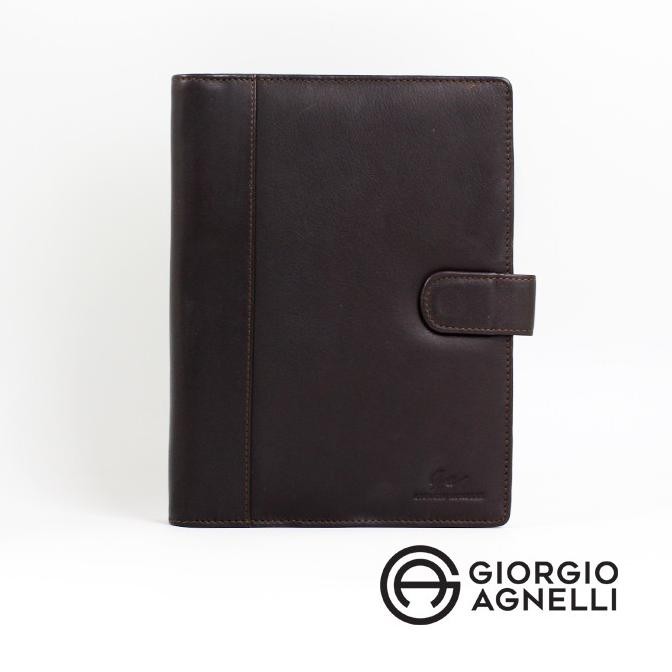 

LINDU Giorgio Agnelli Organizer Kulit Asli- Brown