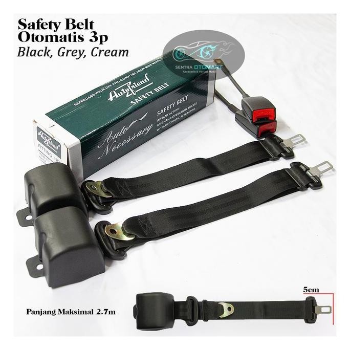 . Safety Belt Otomatis Sabuk Pengaman Mobil Seat Belt 3 Titik Universal