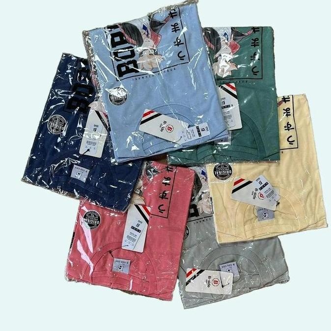 Tersedia PAKET KAOS 6 PCS KAOS ANAK 3-8 TAHUN SERI WARNA Katun distro motif semi  nyaman  oblong  ke