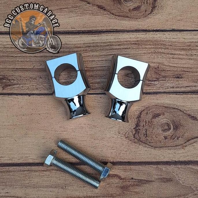 Riser Evo 7Cm Import . Raiser Stang . Dudukan Setang Motor Custom Chopper Bobber Harley Best Quality