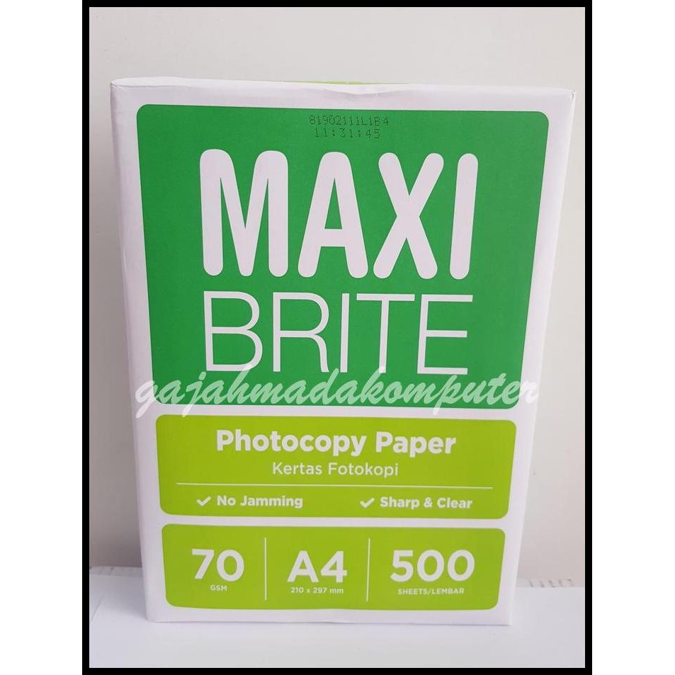 

Terlaris Kertas Hvs A4 70 Gr 70 Gsm 70Gsm 70Gram Maxi Brite Good Quality