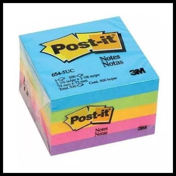 

Terlaris Post-It Notes 3M 654 Colour (Isi 5 Pad) Good Quality