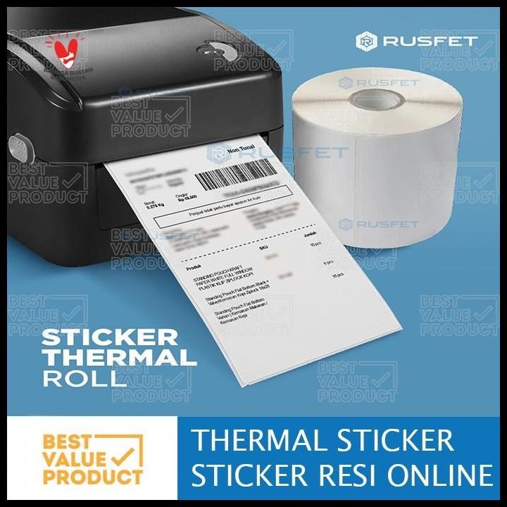 

Terlaris Label Thermal Paper A6 All Var | Kertas Stiker Resi Barcode 100X150Mm Good Quality