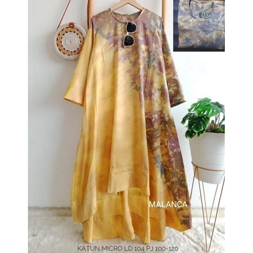 TUNIK JUMPUTAN PALEMBANG FASHION WANITA MODERN WARNA LILAC KATUN MOTIF MUSLIM NYAMAN