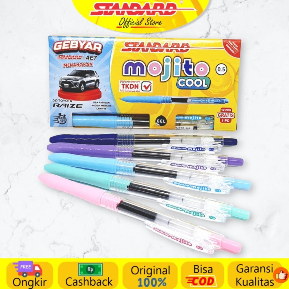 

Standard - Pulpen Mojito Cool 0.5 Gel ( Alat Tulis / Pen / Ballpoint / Pena )