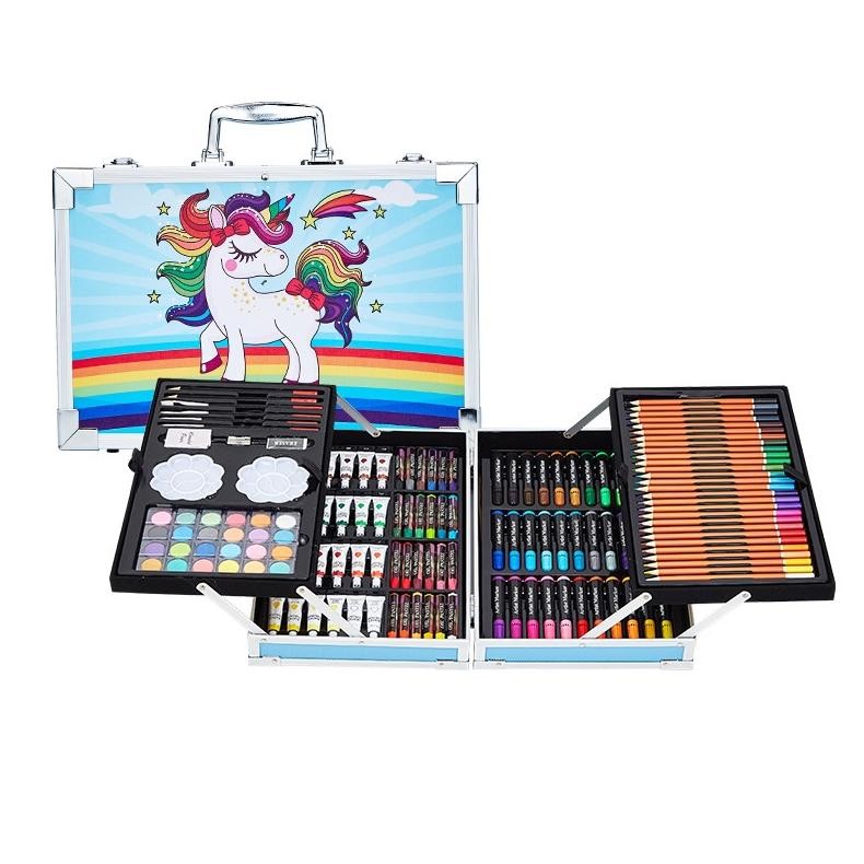 

Gh-45 Im31 Er-87 Hz Crayon Set 145Pcs Koper Aluminium Besi Krayon Pensil Warna 145 Pcs Box Alat Lukis Anak Koper Set Viral Hemat Gh-45