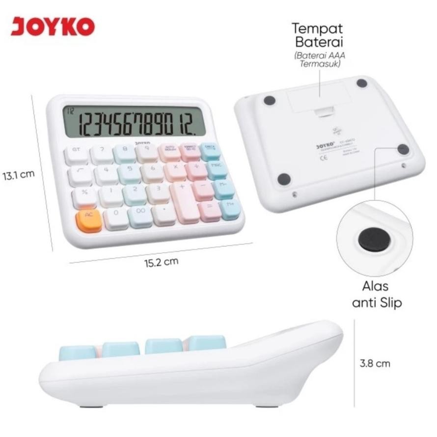 

Fgk-45 Fsd-34 Er-90 Kalkulator Rainbow Joyko Cc 63Aco - Calculator Pastel Tombol Mechanical Fancy Color Sale Terlaris Fgk-45