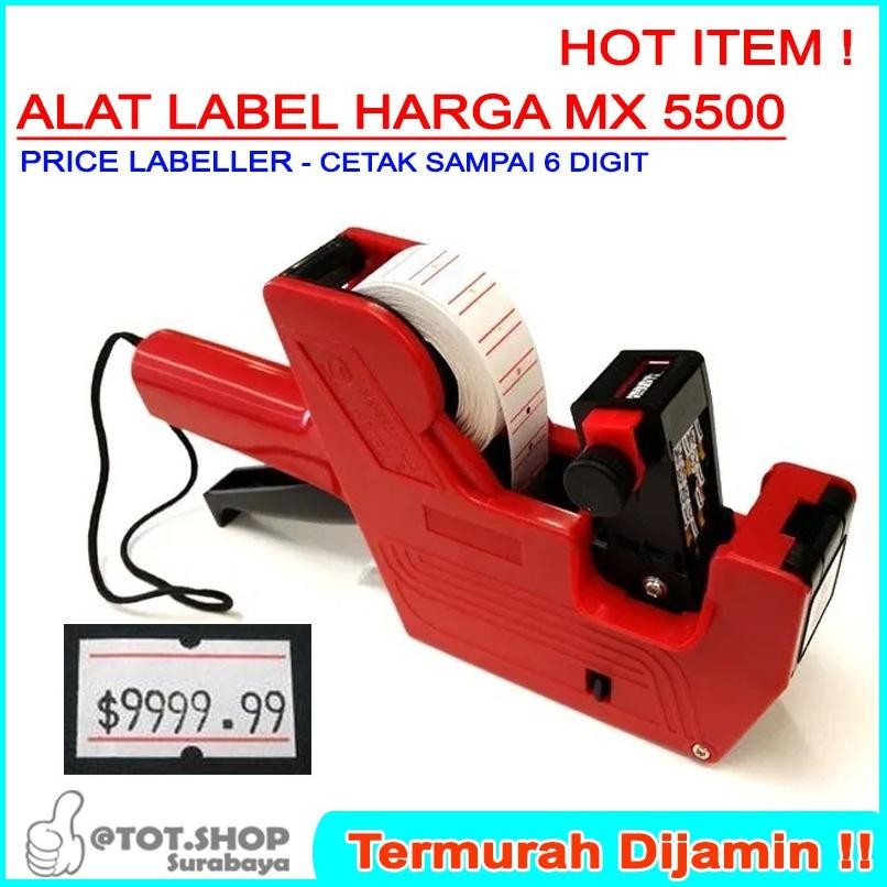 

TERBUKA M 5500 ALAT LABEL HARGA PRICE 1-BARIS SINGLE LABELLER 8 DIGIT