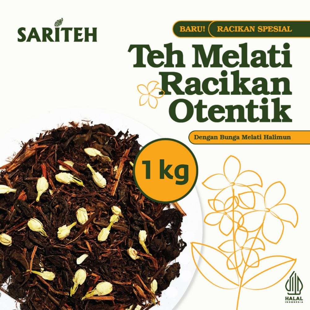 

Paling dicari Sariteh Indonesia Teh Melati Racikan Otentik - Authentic Javanese Jasmine Black Tea - 1 kg