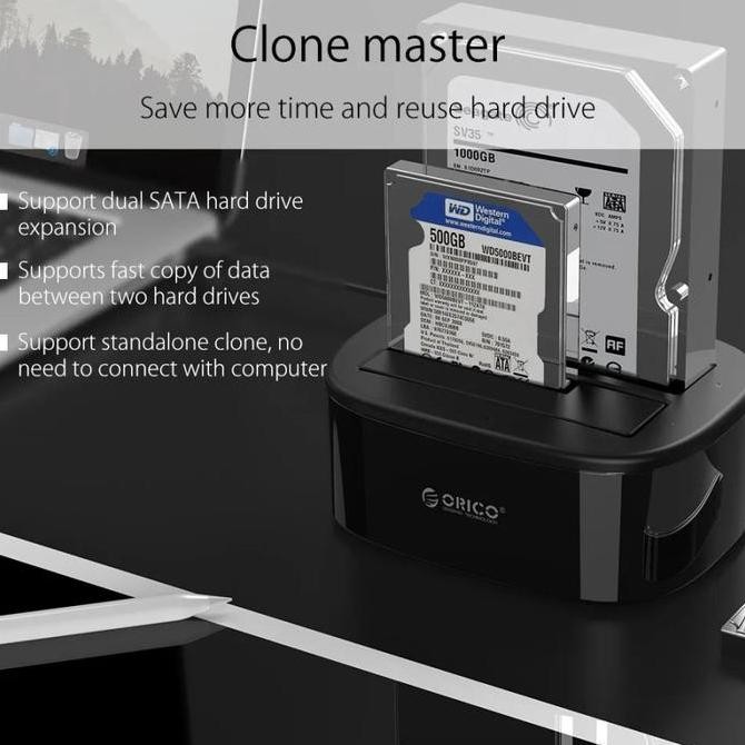 Docking Hardisk 1 Bay / 2 Bay 2.5/3.5 inch HDD / SSD SATA