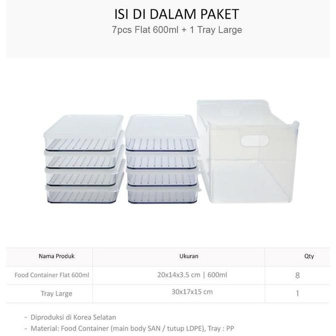 Terjangkau Silicook Mix Set Container Natty 600Ml (8Xflat 600Ml+1 Tray Large)