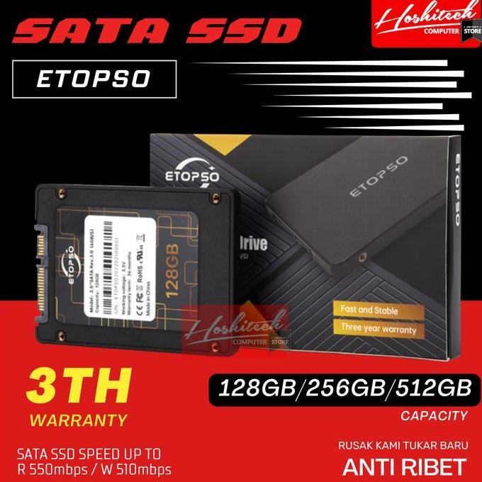 SSD 512GB ETOPSO SSD 256GB 128GB SATA