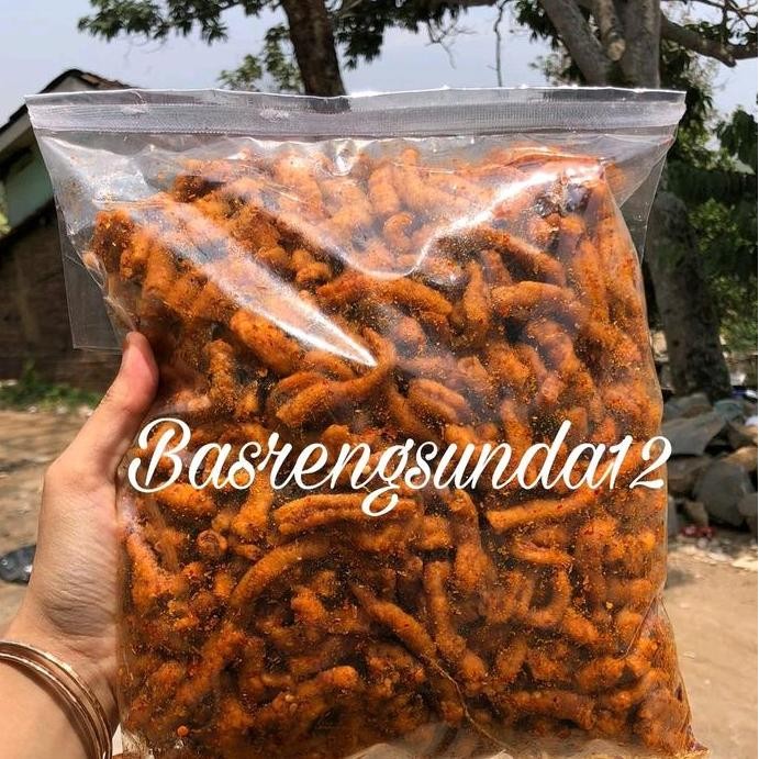 

KRIPIK USUS 1KG / USUS CRISPY PEDAS DAUN JERUK CEMILAN MAKANAN FOOD SNACKS KERIPIK