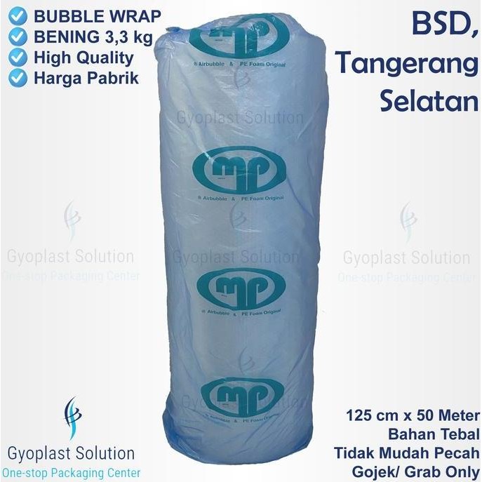 

ready Bubble Wrap Mulia Pack Roll 125 cm x 50 Meter 2.4 kg / 3 kg / 3.3 kg