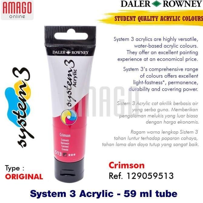 

ready !!! DALER-ROWNEY- SYSTEM 3 ACRYLIC 150 ml - per Tube - Sementara