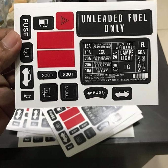 sticker stiker tombol panel Civic nouva nova grandcivic lx